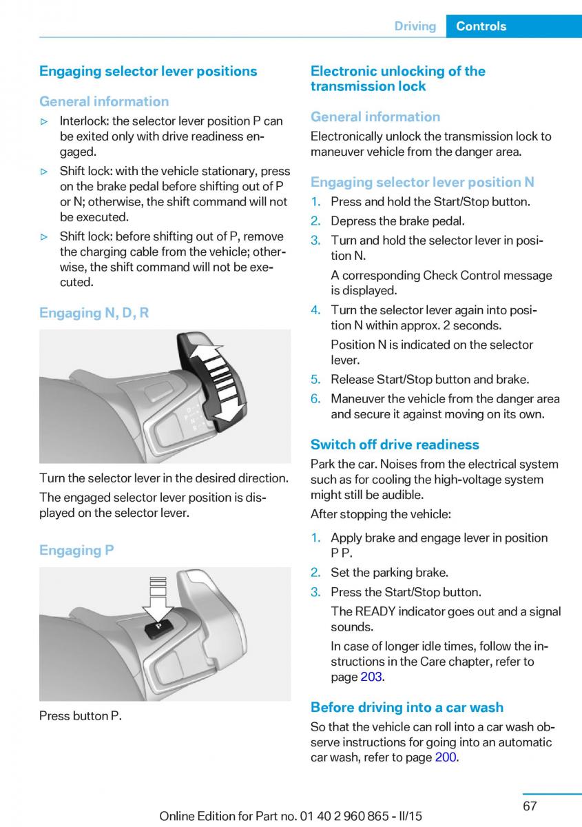 BMW i3 owners manual / page 83