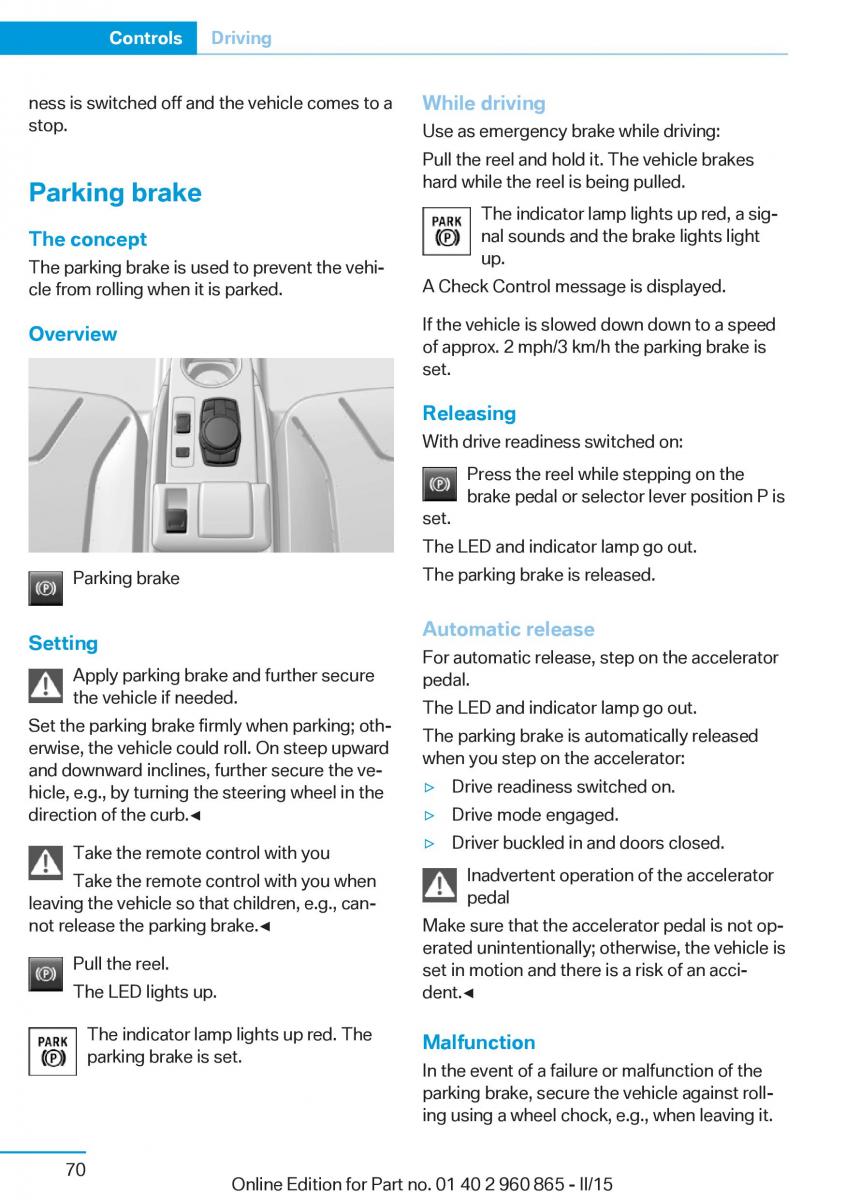 BMW i3 owners manual / page 86