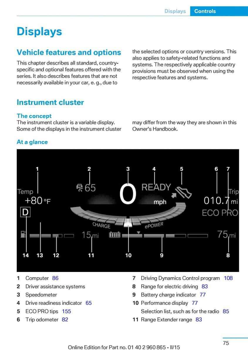 BMW i3 owners manual / page 91