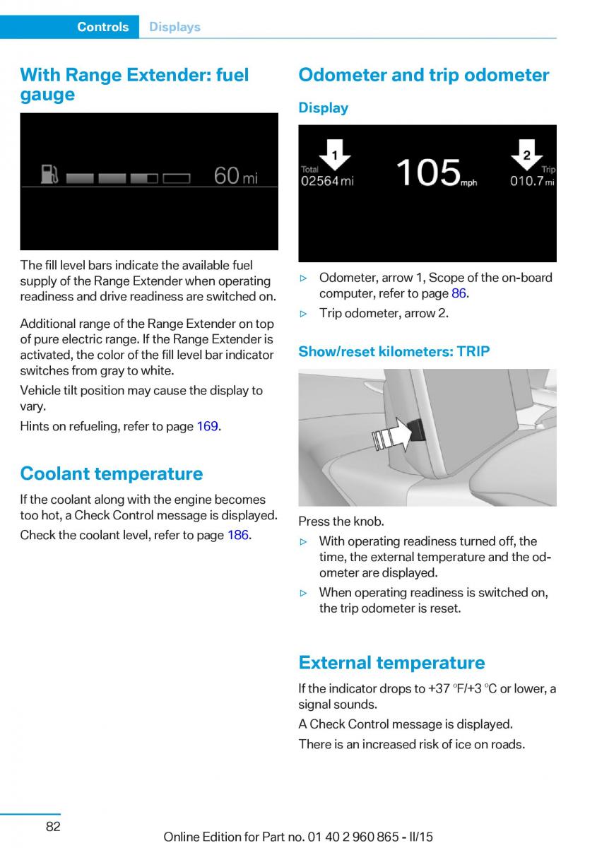 BMW i3 owners manual / page 98