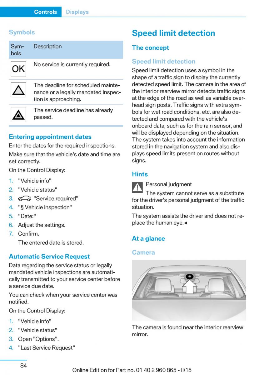 BMW i3 owners manual / page 100