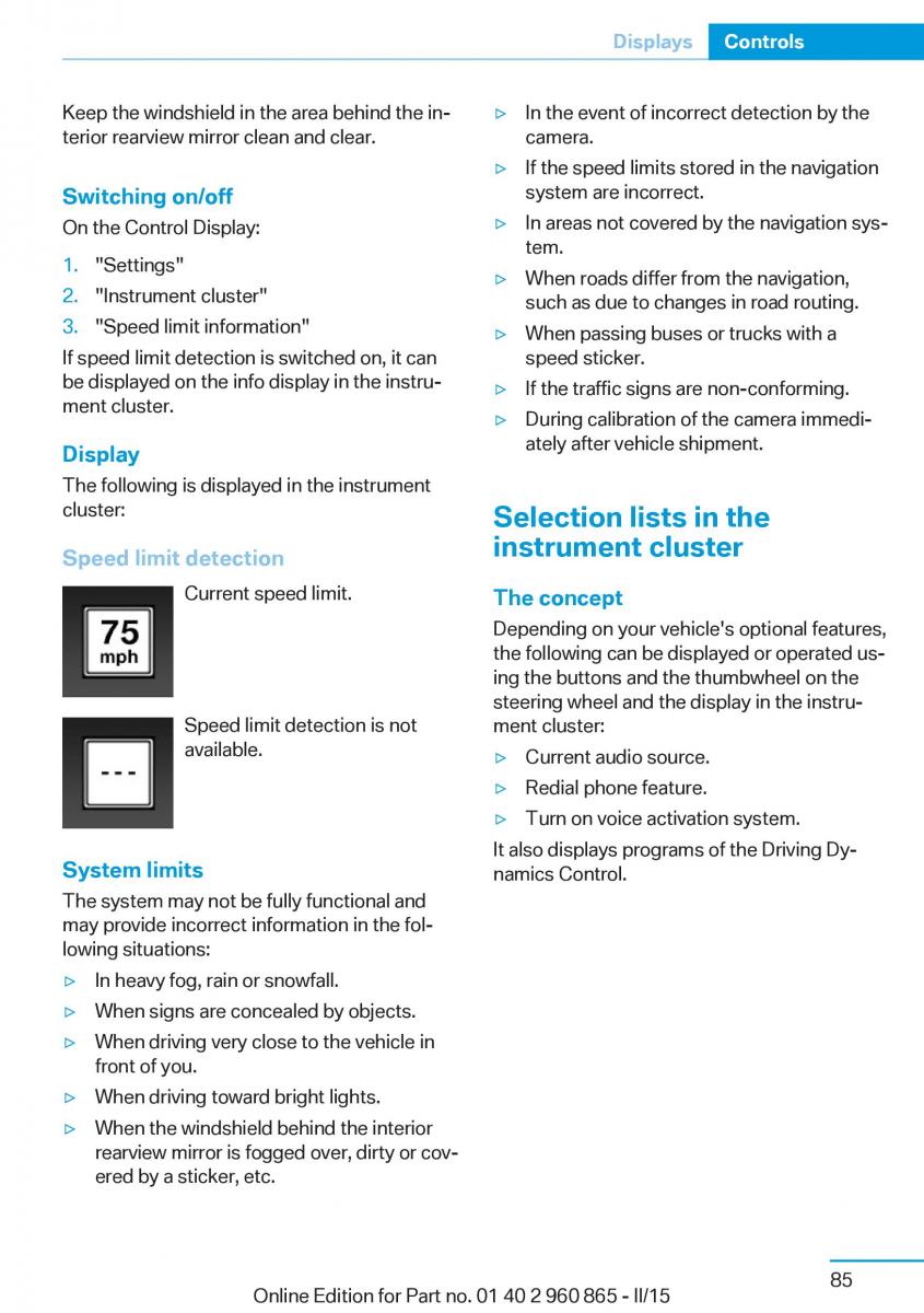 BMW i3 owners manual / page 101