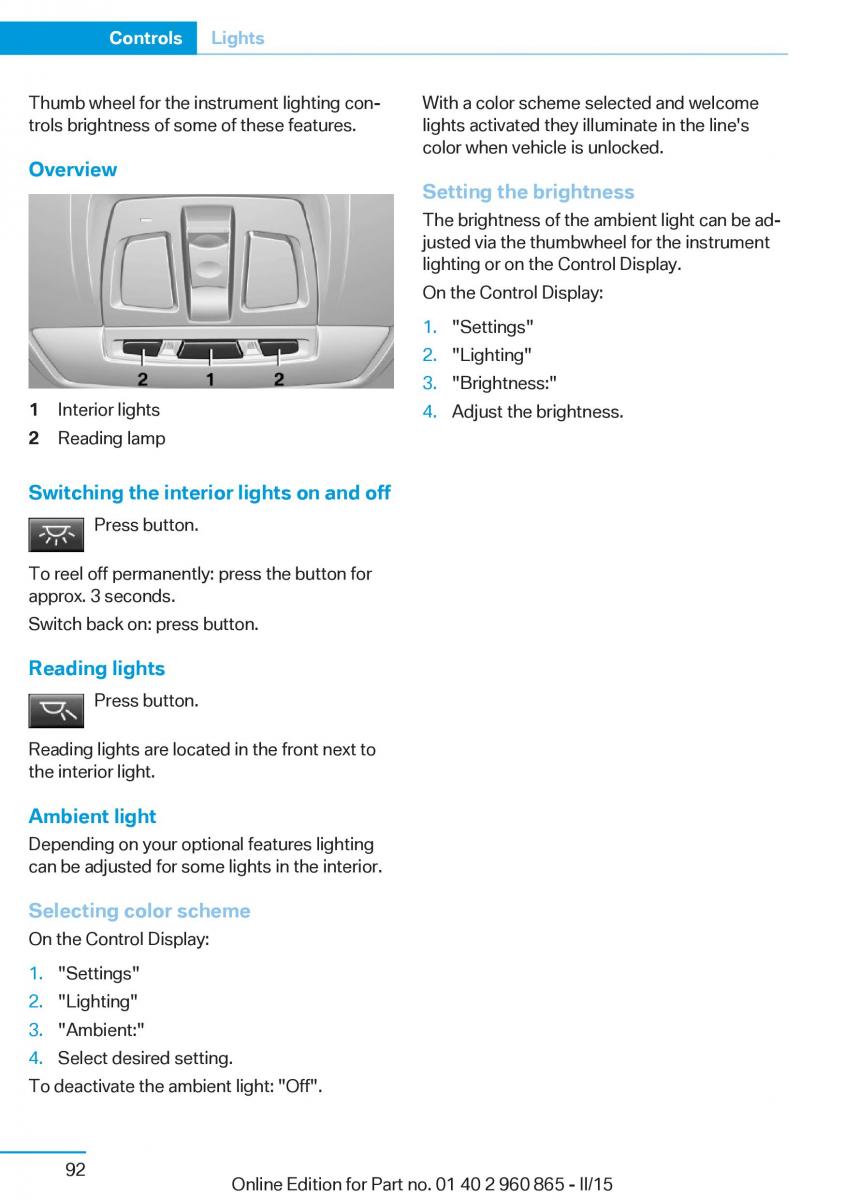 BMW i3 owners manual / page 108