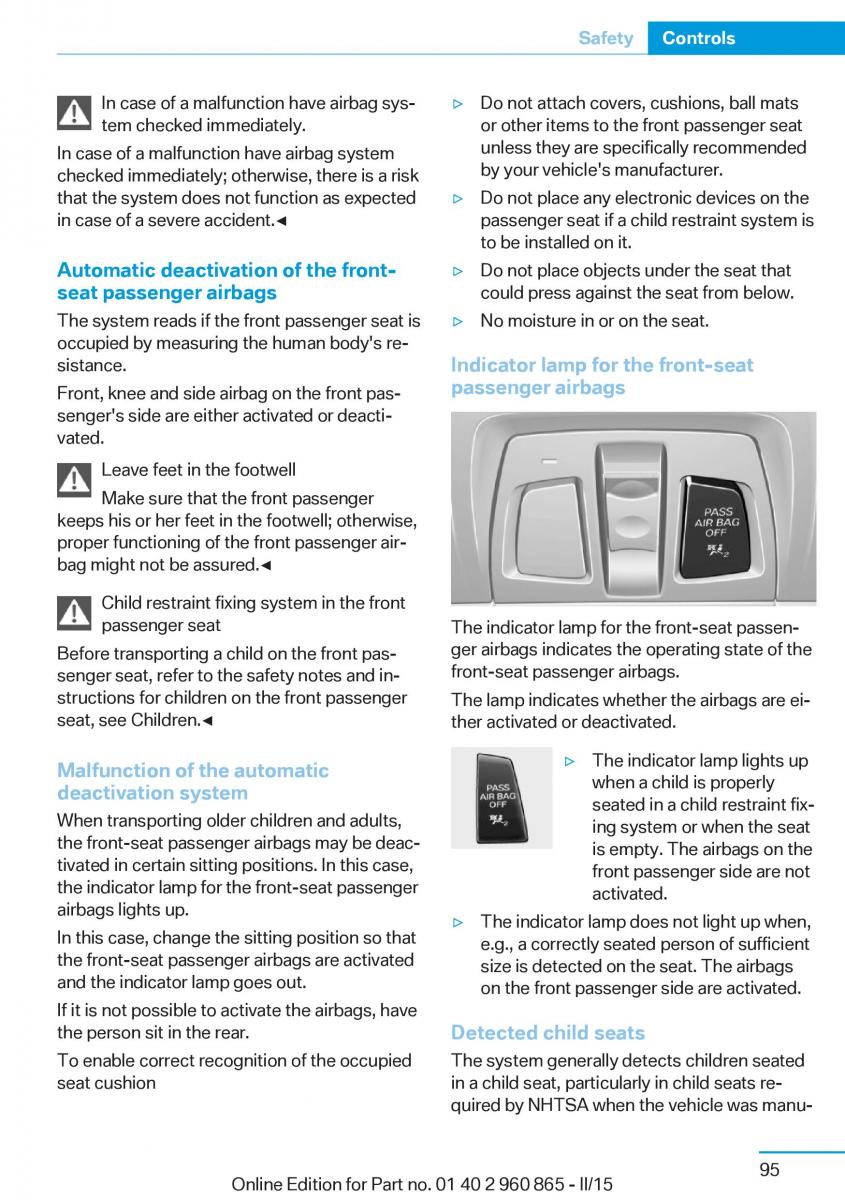 BMW i3 owners manual / page 111