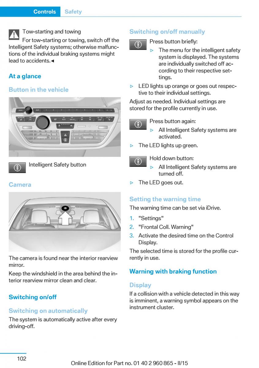 BMW i3 owners manual / page 118