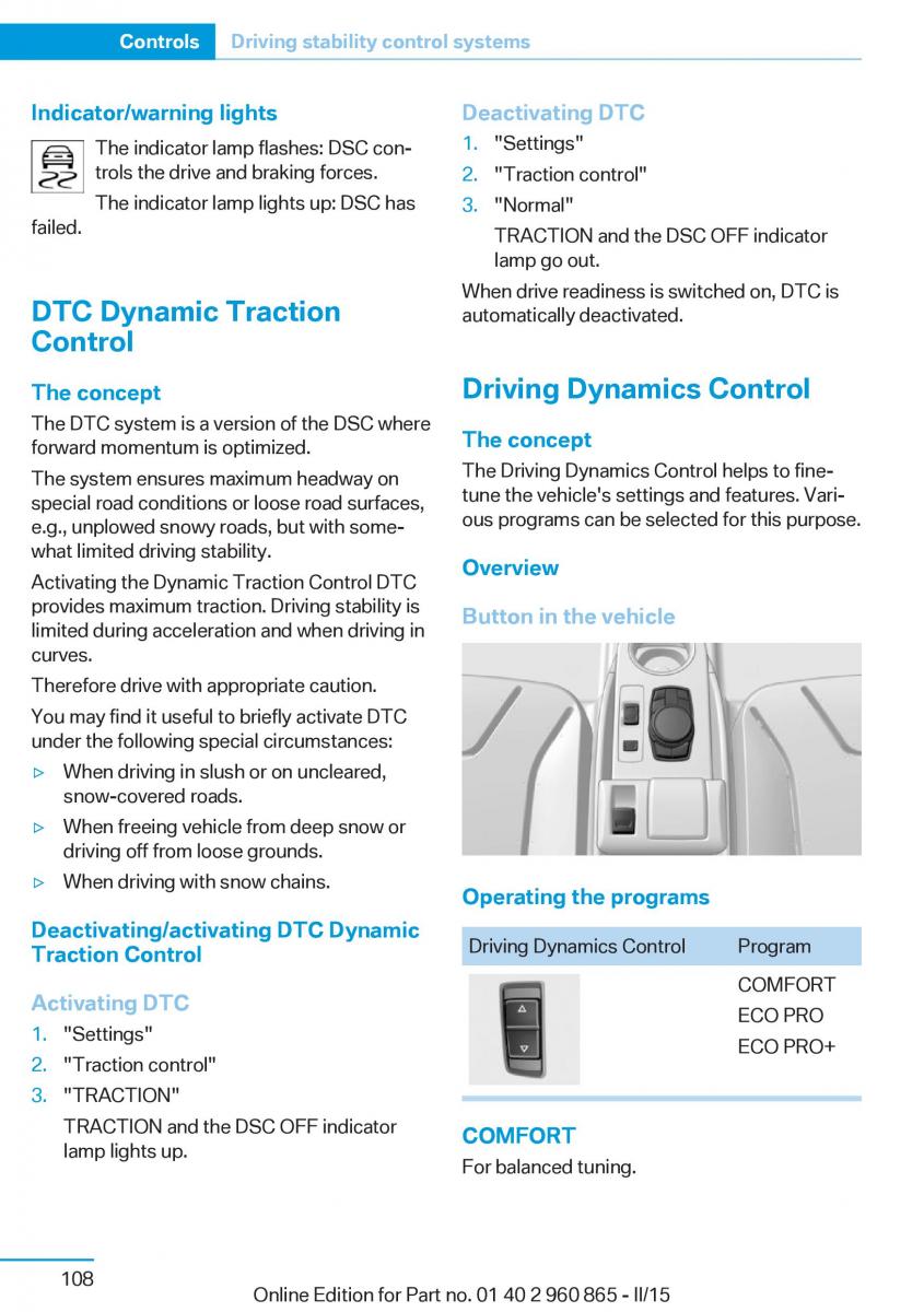 BMW i3 owners manual / page 124