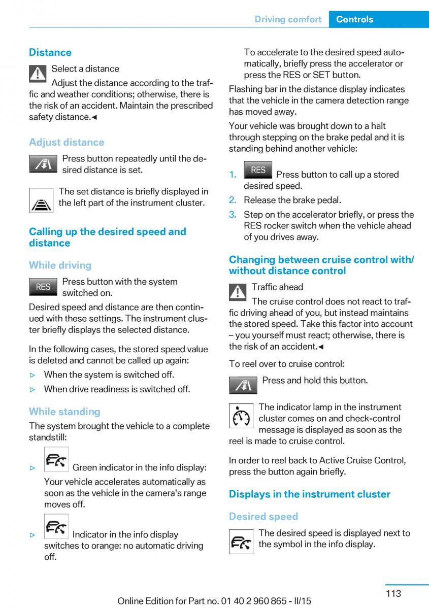 BMW i3 owners manual / page 129