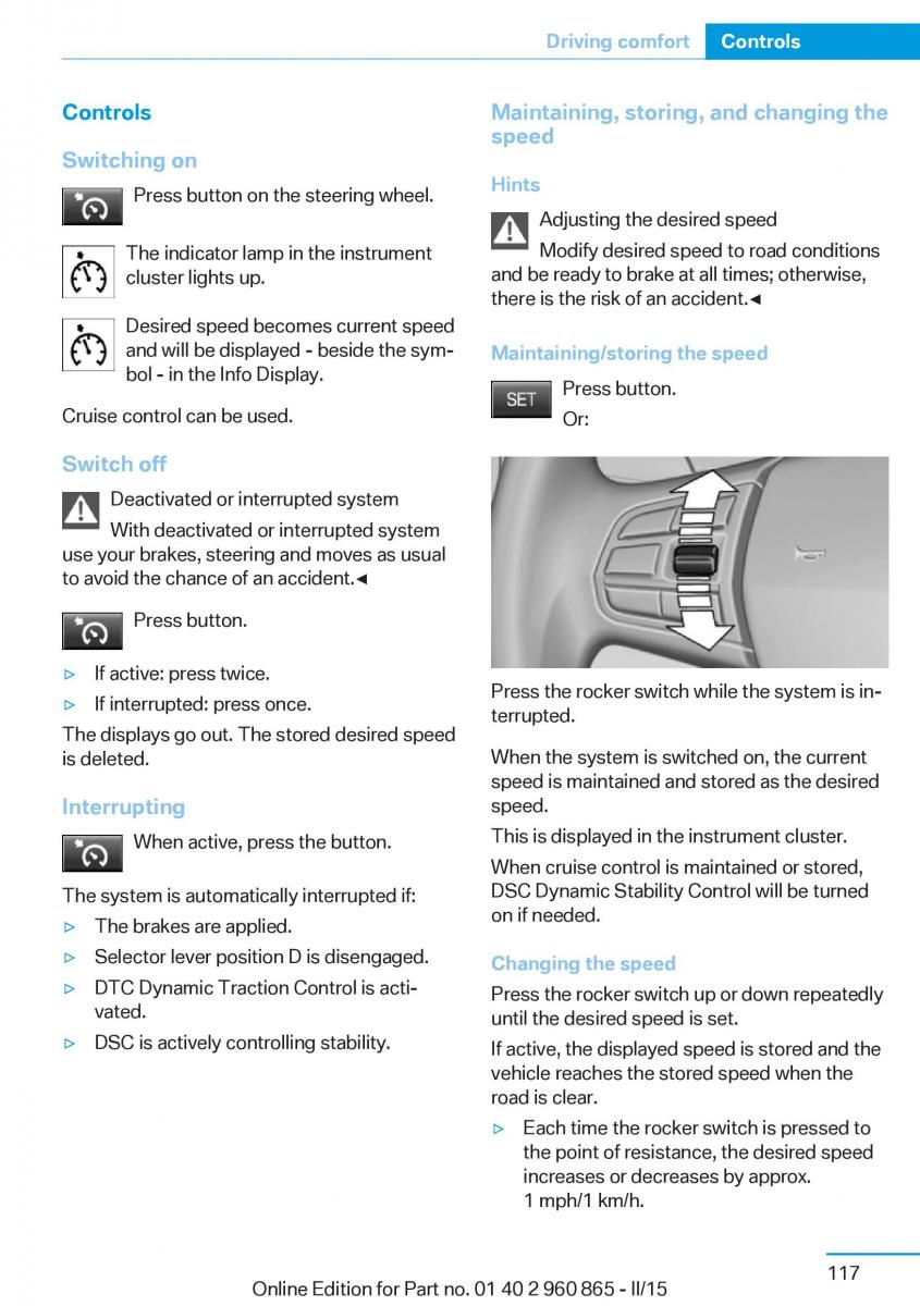 BMW i3 owners manual / page 133