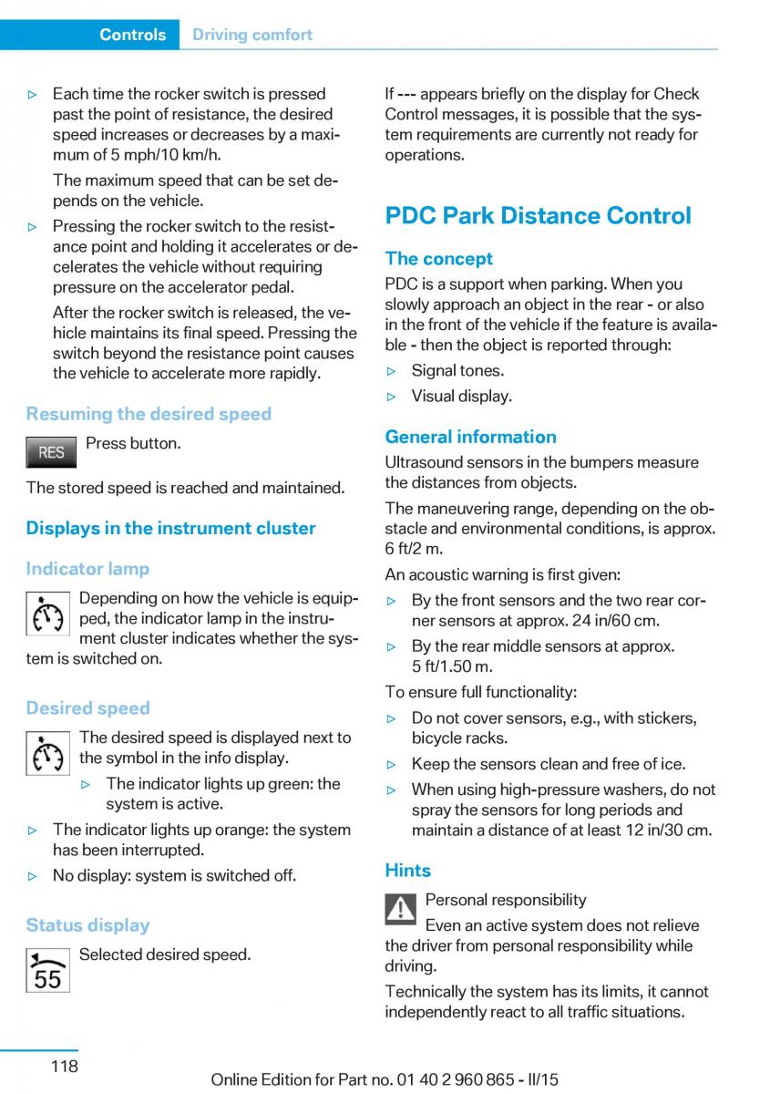 BMW i3 owners manual / page 134