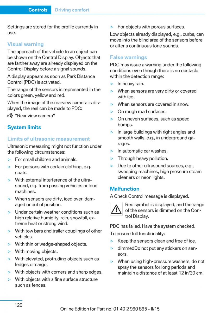 BMW i3 owners manual / page 136