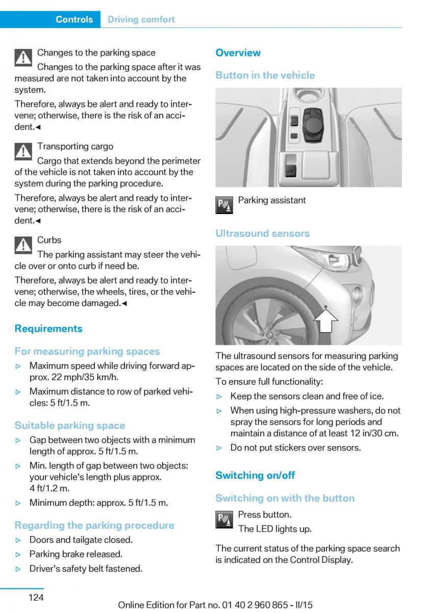 BMW i3 owners manual / page 140