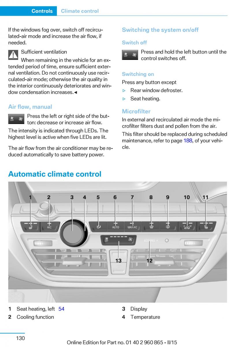 BMW i3 owners manual / page 146