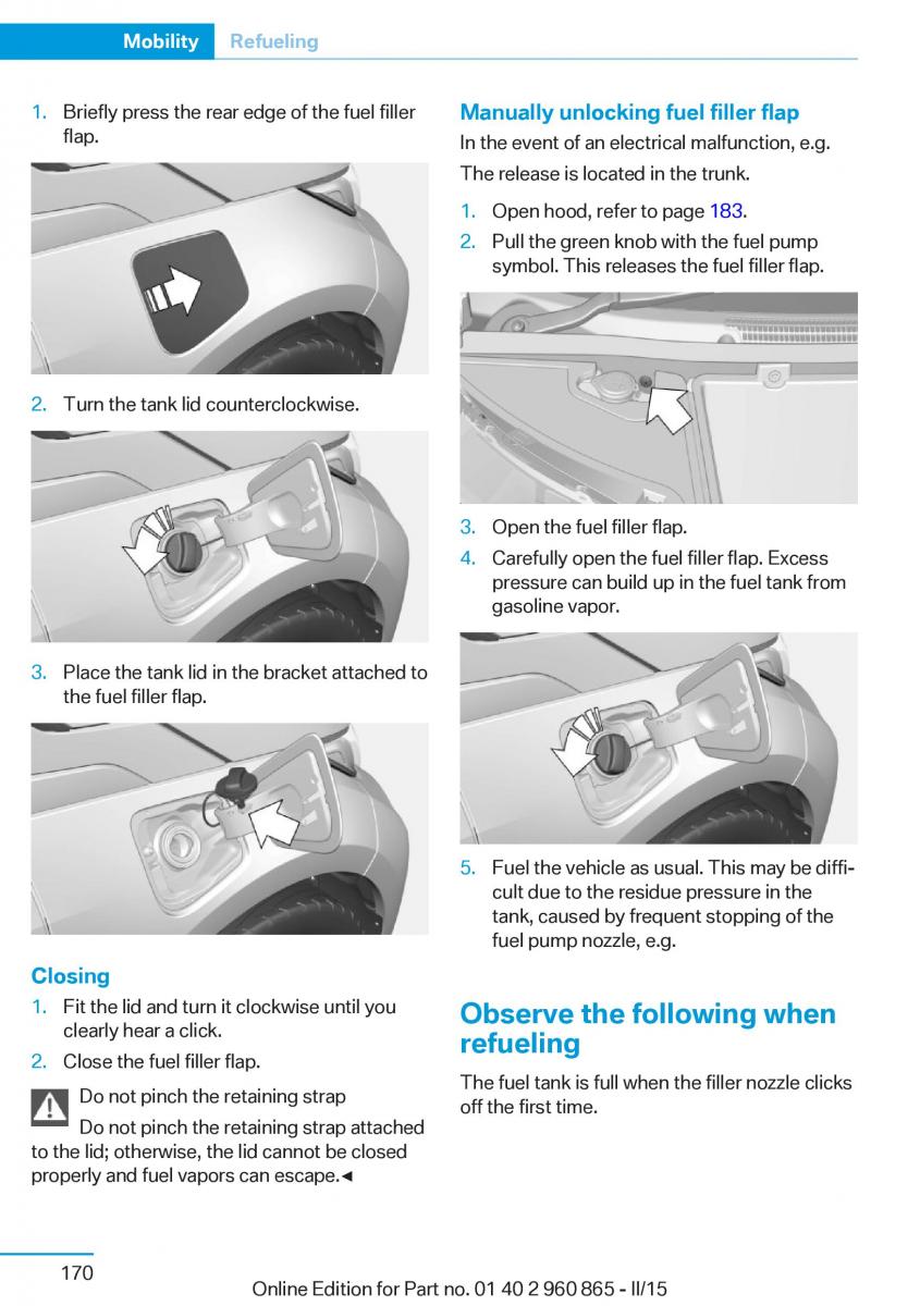 BMW i3 owners manual / page 186