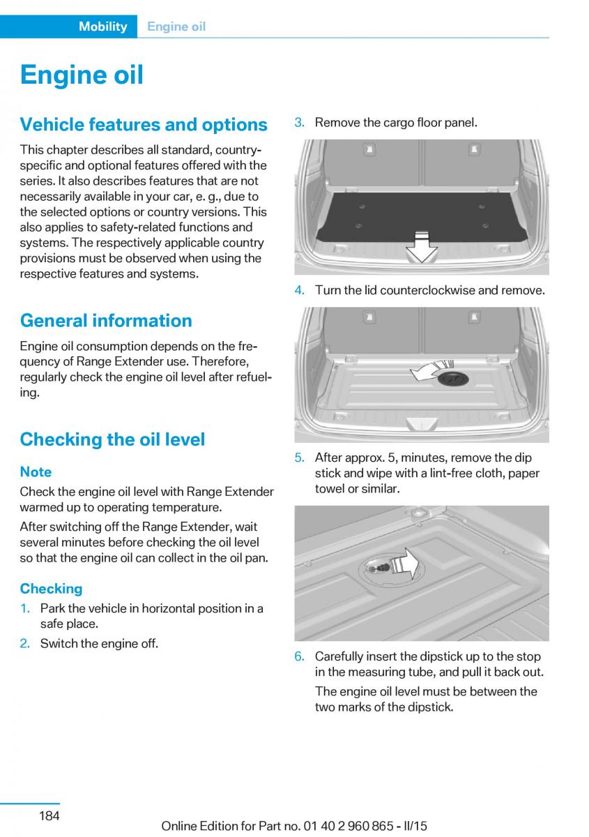 BMW i3 owners manual / page 200