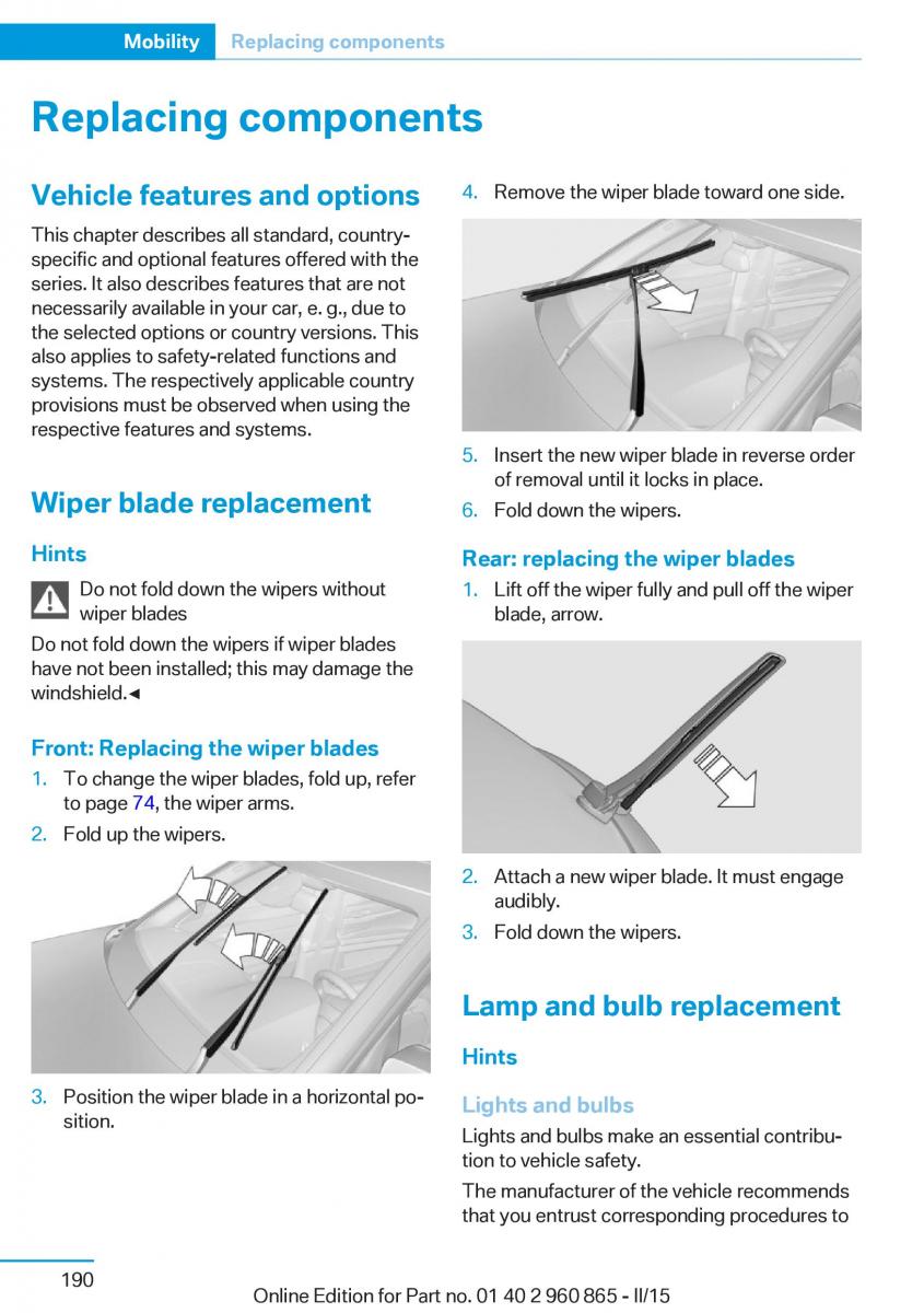 BMW i3 owners manual / page 206