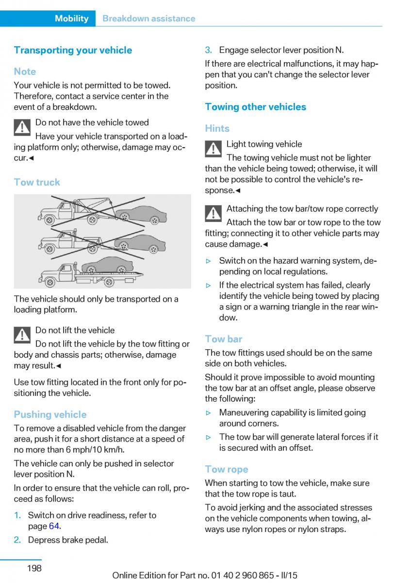 BMW i3 owners manual / page 214