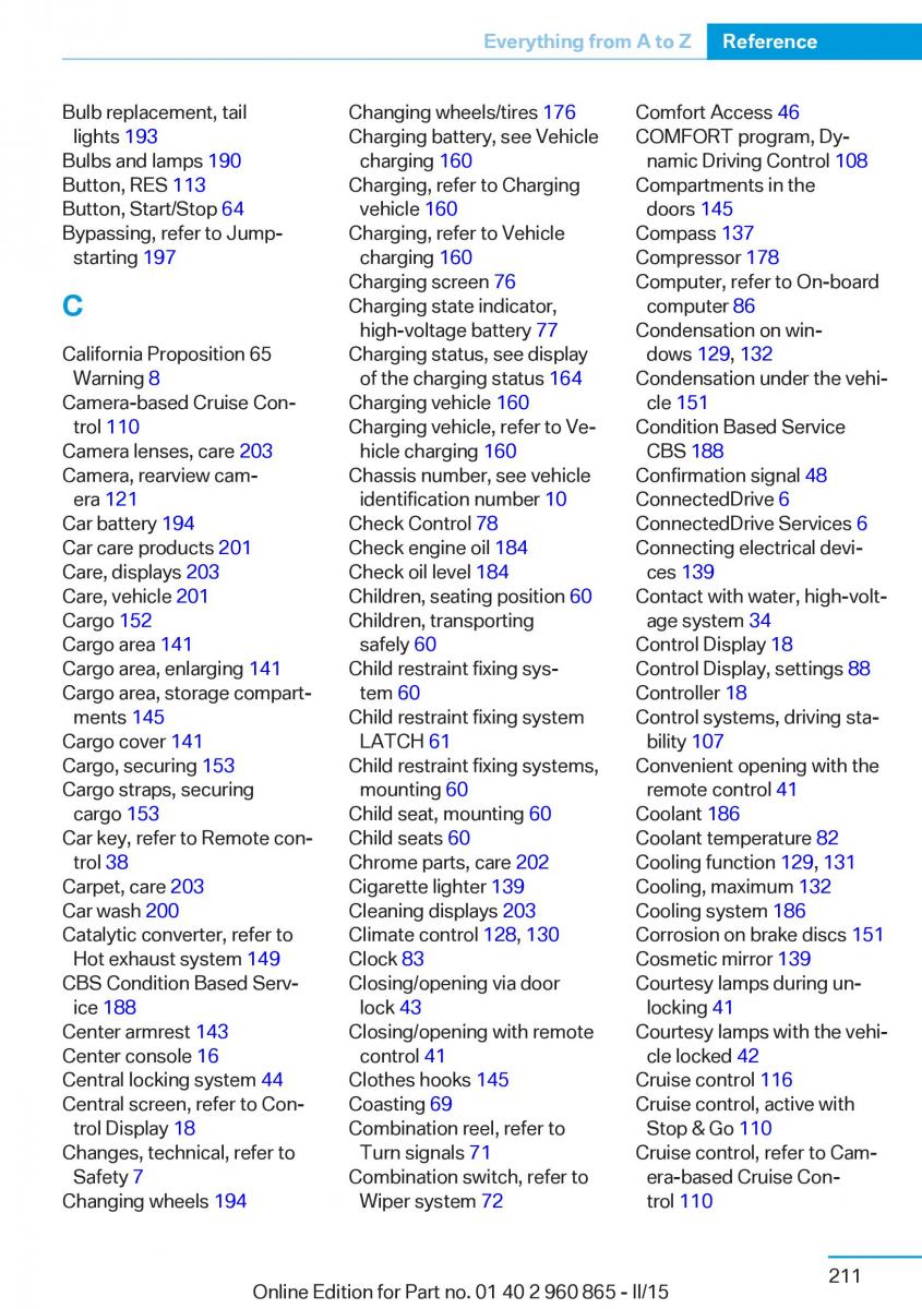 BMW i3 owners manual / page 227