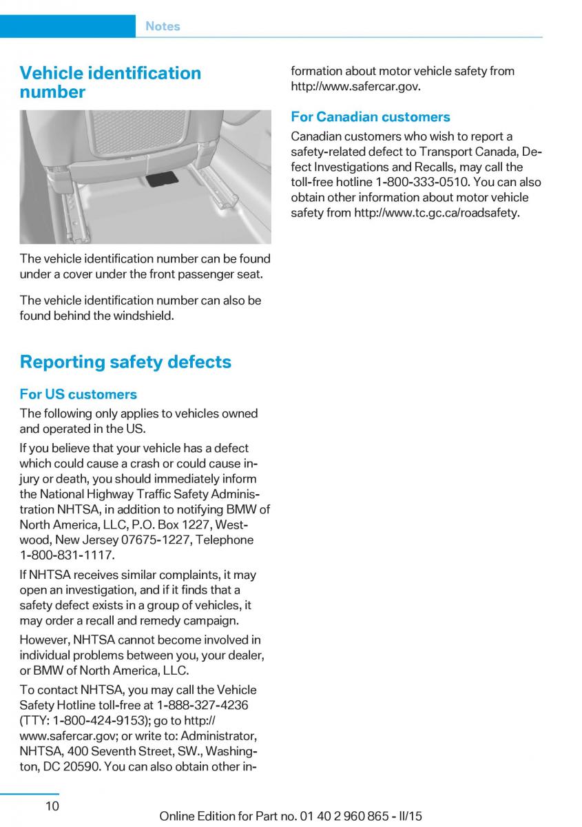 BMW i3 owners manual / page 26