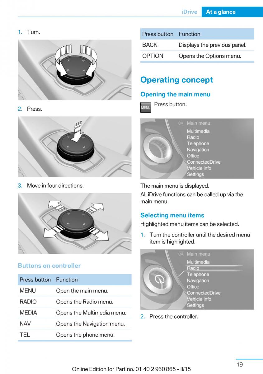 BMW i3 owners manual / page 35