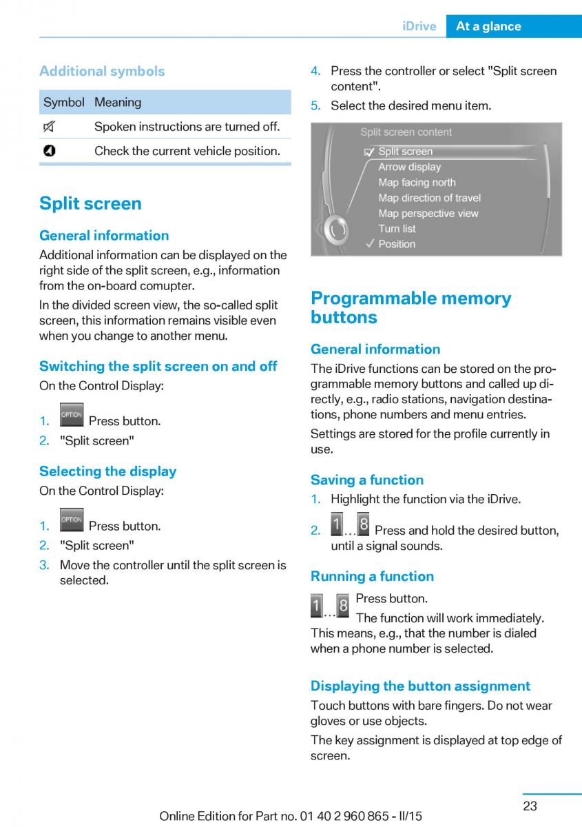 BMW i3 owners manual / page 39