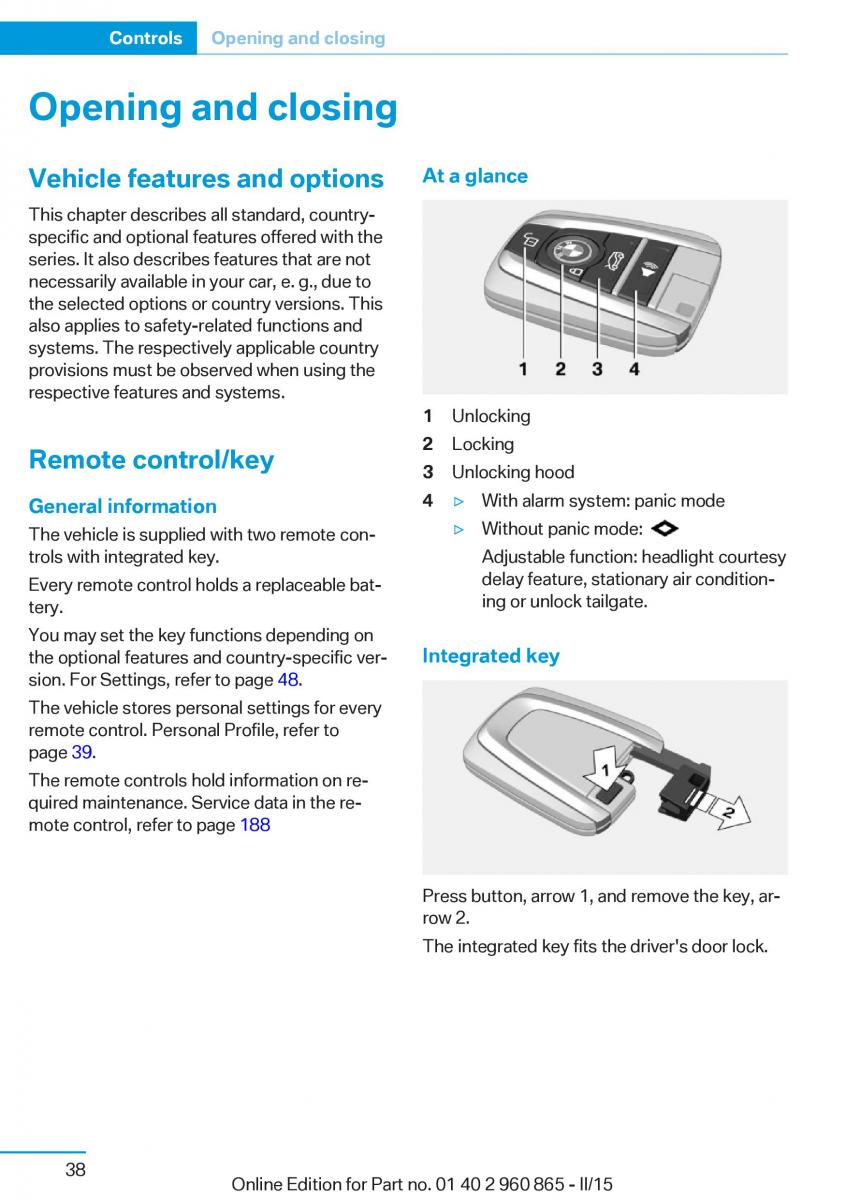 BMW i3 owners manual / page 54