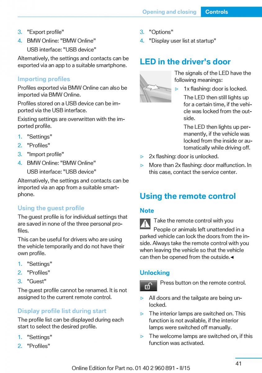 BMW i8 owners manual / page 57