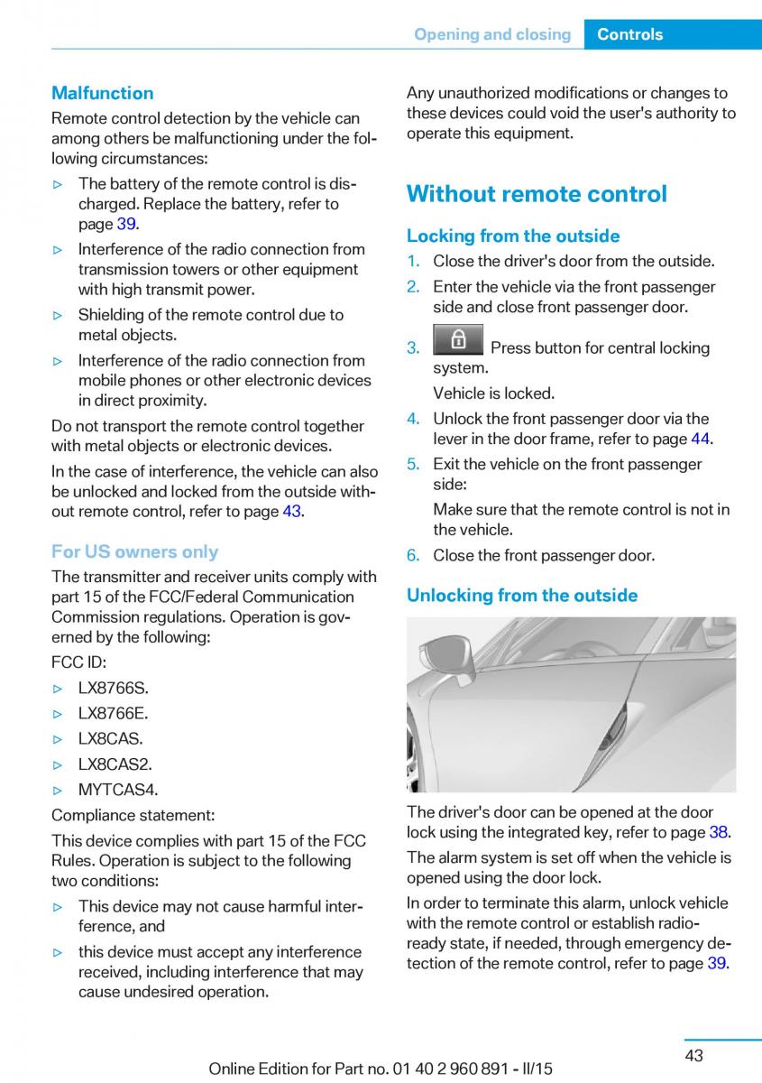 BMW i8 owners manual / page 59