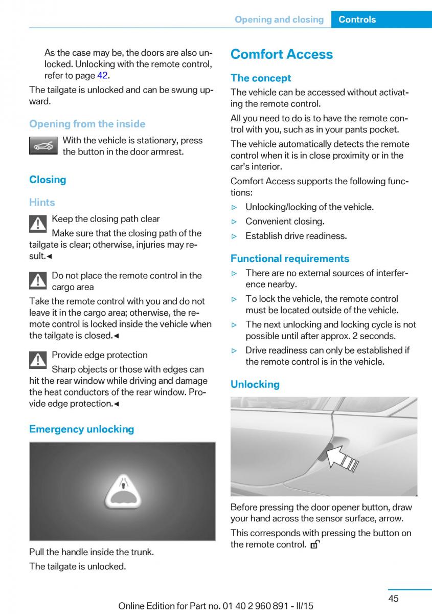 BMW i8 owners manual / page 61