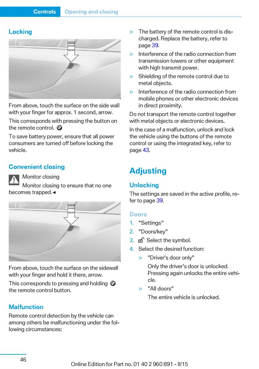 BMW i8 owners manual / page 62