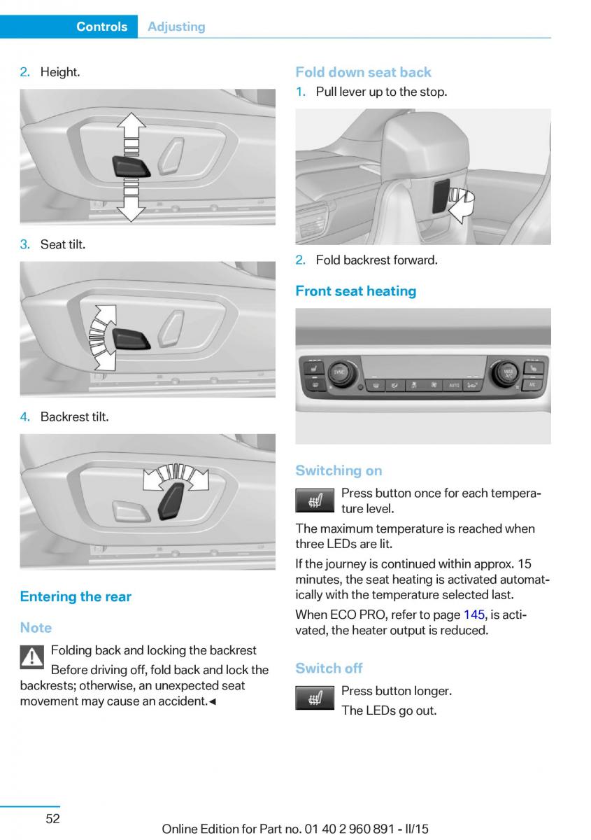 BMW i8 owners manual / page 68