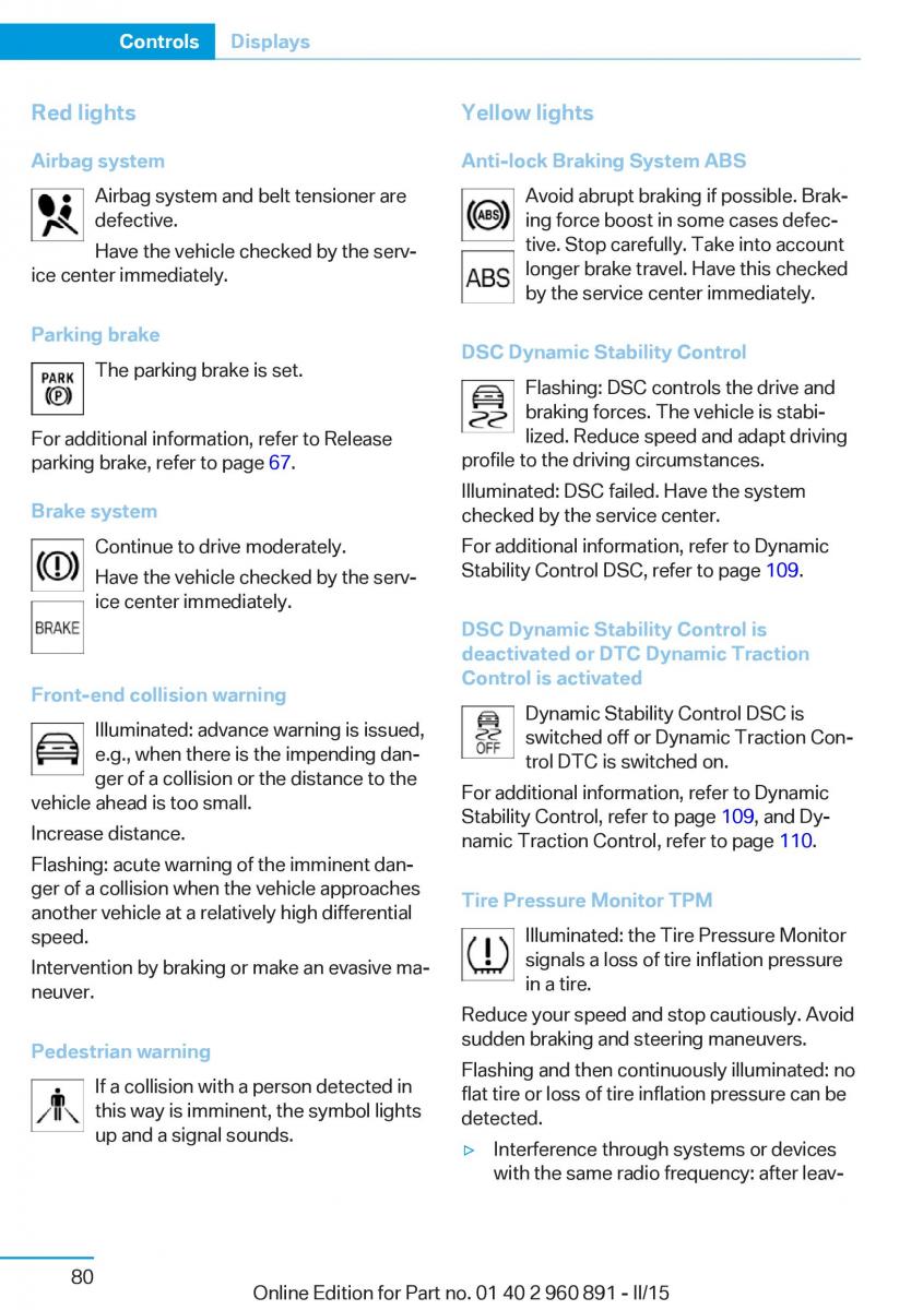 BMW i8 owners manual / page 96