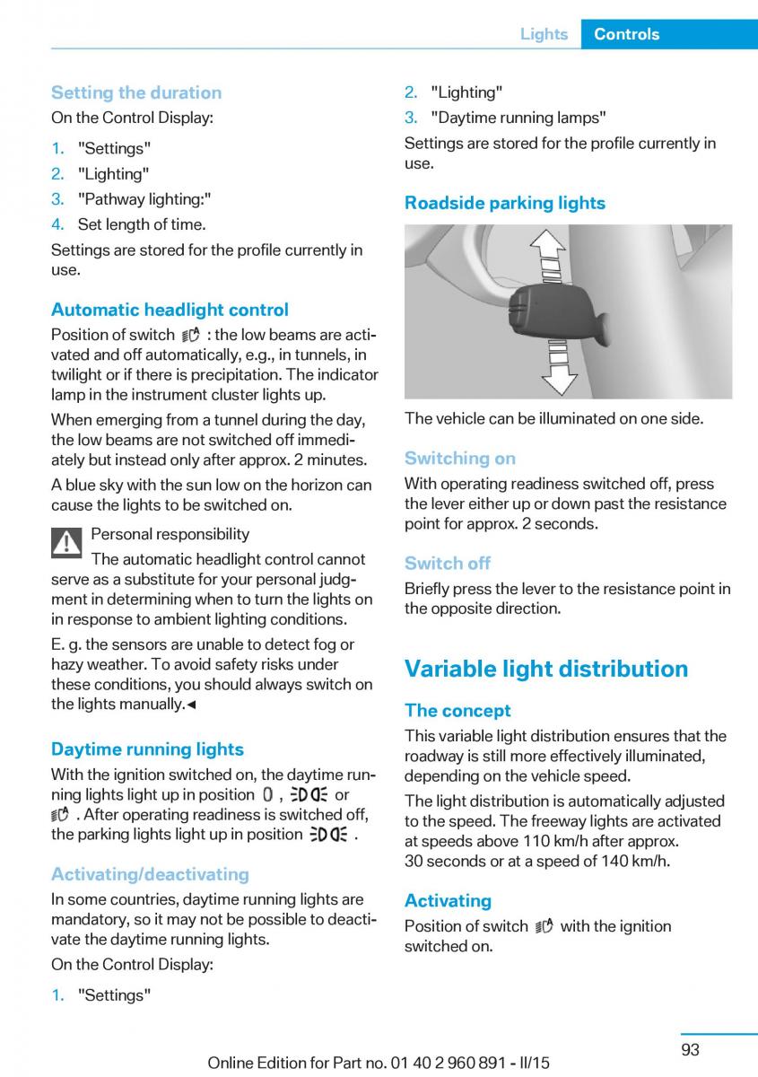 BMW i8 owners manual / page 109