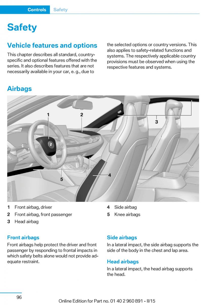 BMW i8 owners manual / page 112