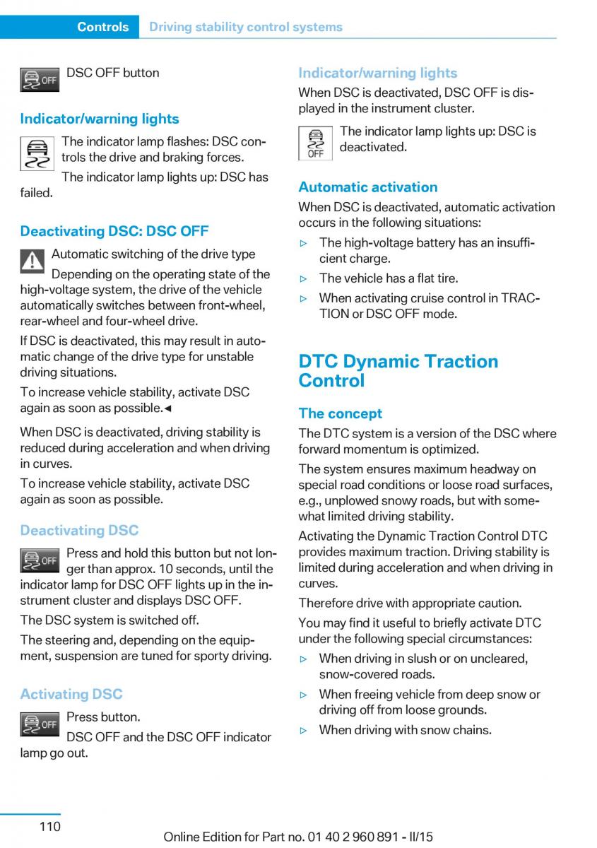 BMW i8 owners manual / page 126