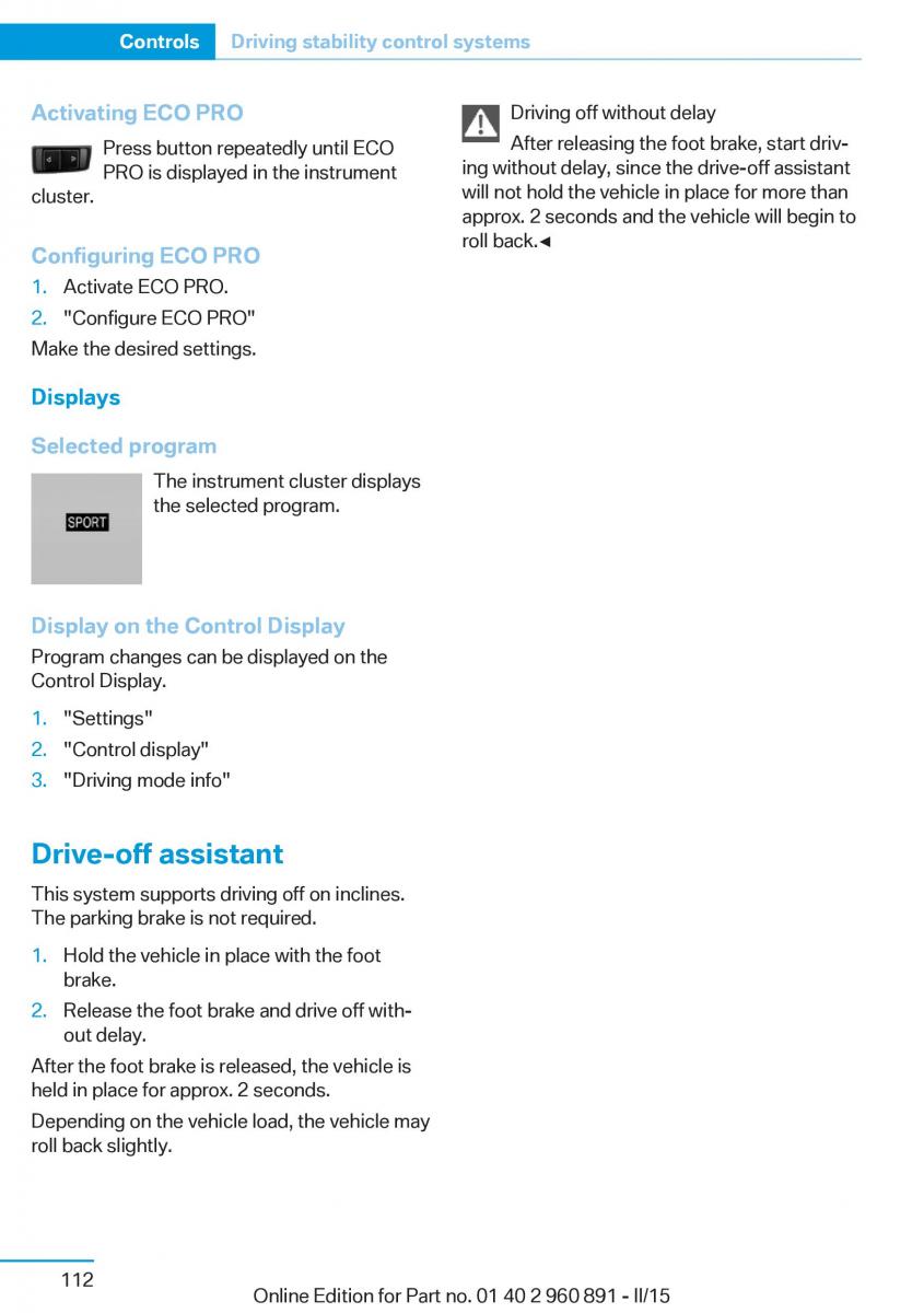 BMW i8 owners manual / page 128