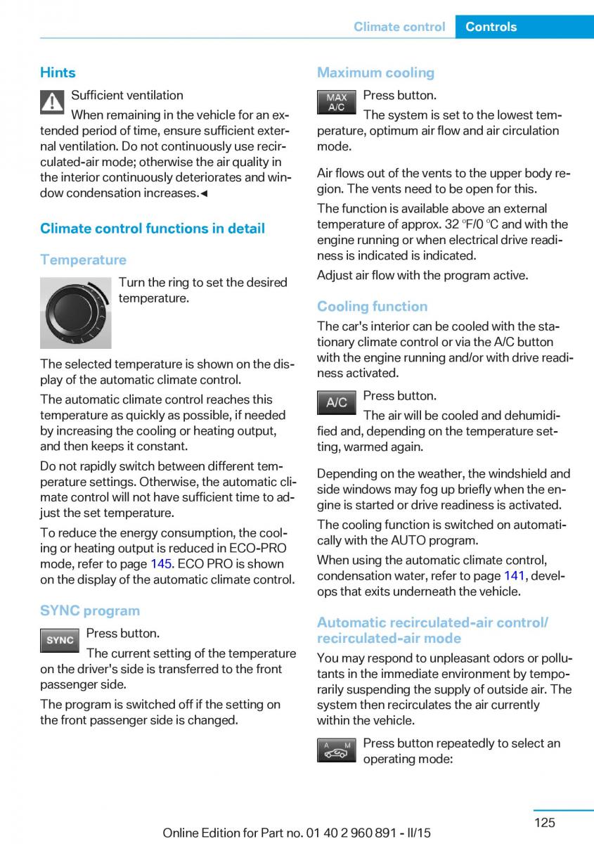 BMW i8 owners manual / page 141