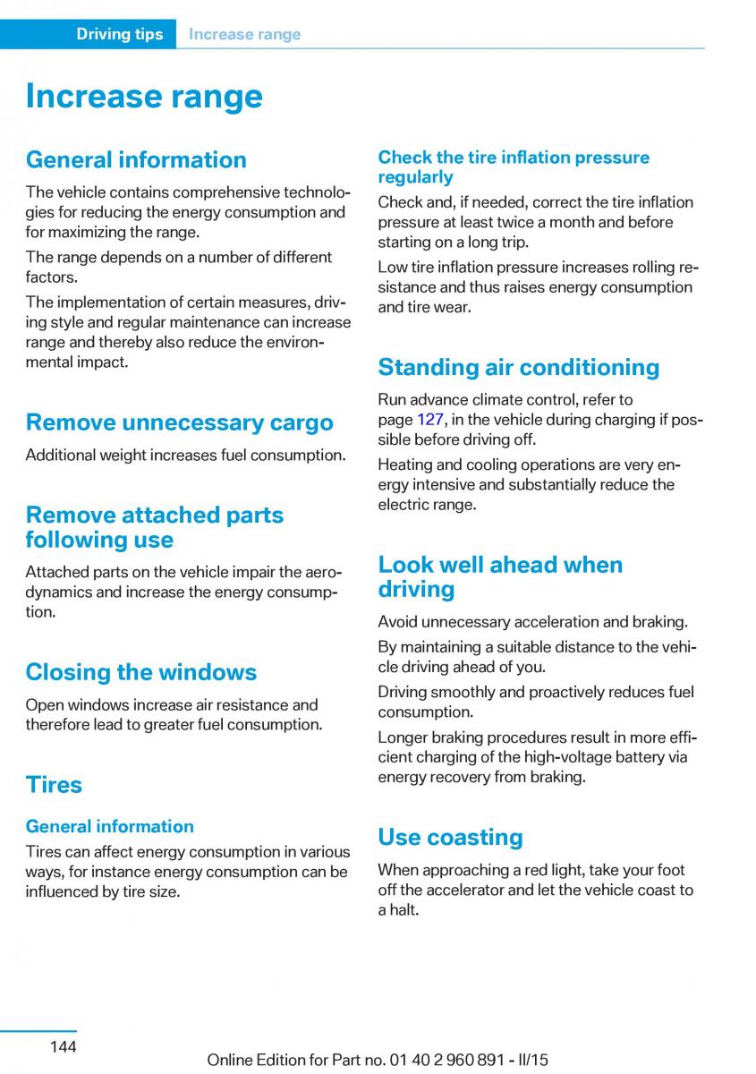 BMW i8 owners manual / page 160