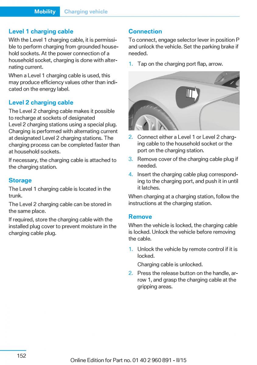 BMW i8 owners manual / page 168