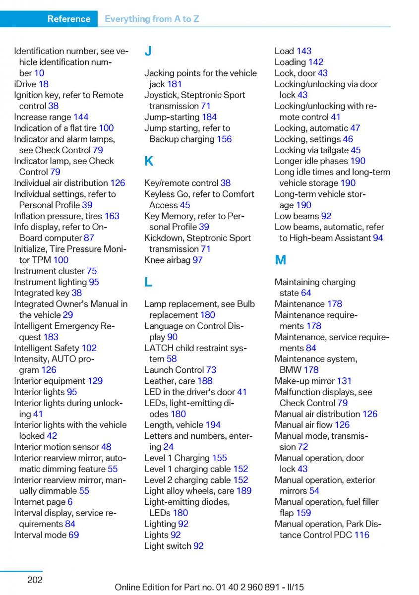 BMW i8 owners manual / page 218