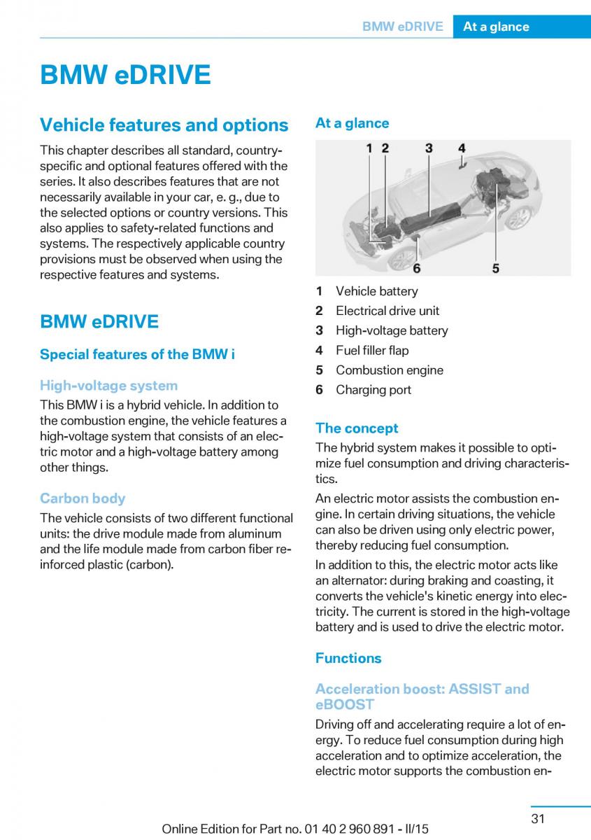 BMW i8 owners manual / page 47