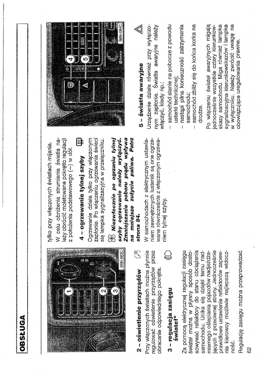 VW Polo III 3 instrukcja obslugi / page 63