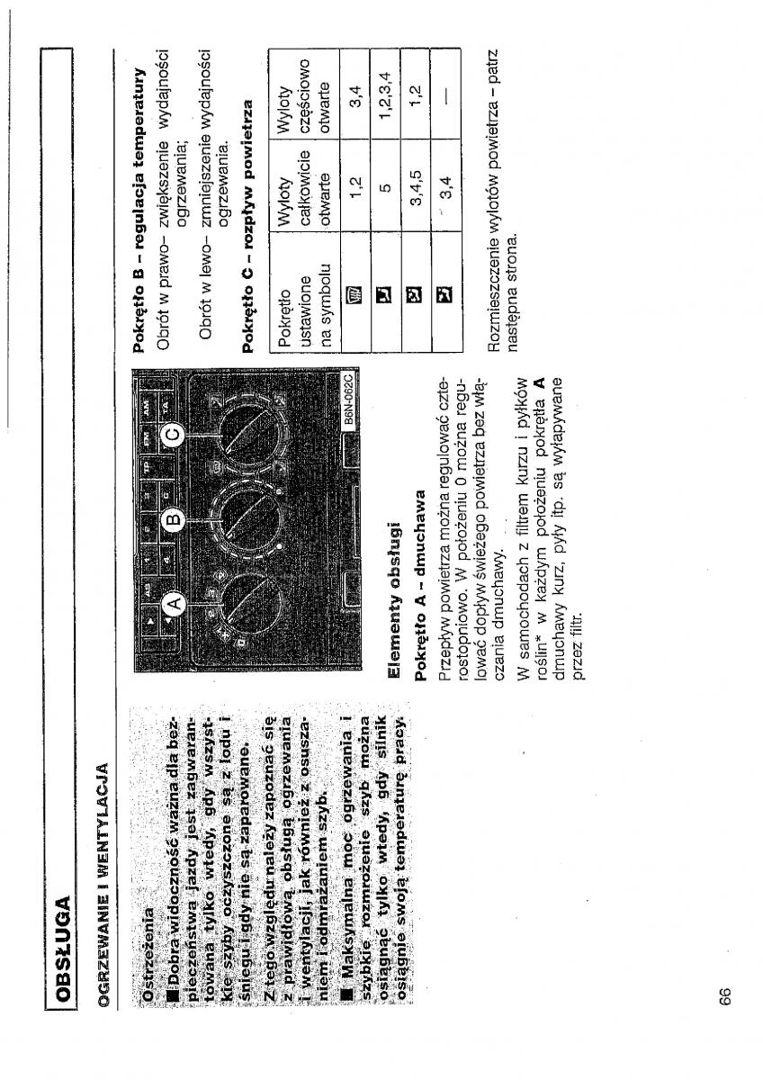 VW Polo III 3 instrukcja obslugi / page 67