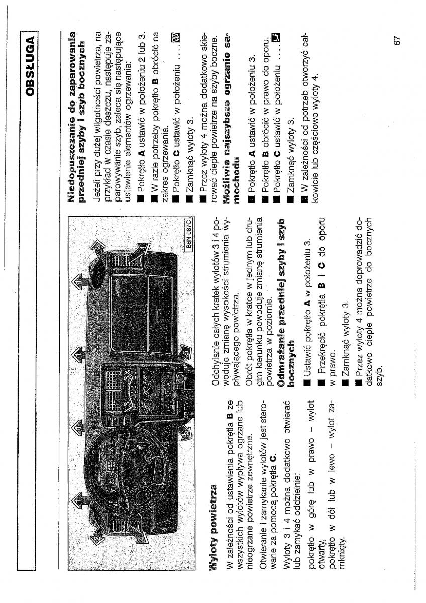 VW Polo III 3 instrukcja obslugi / page 68