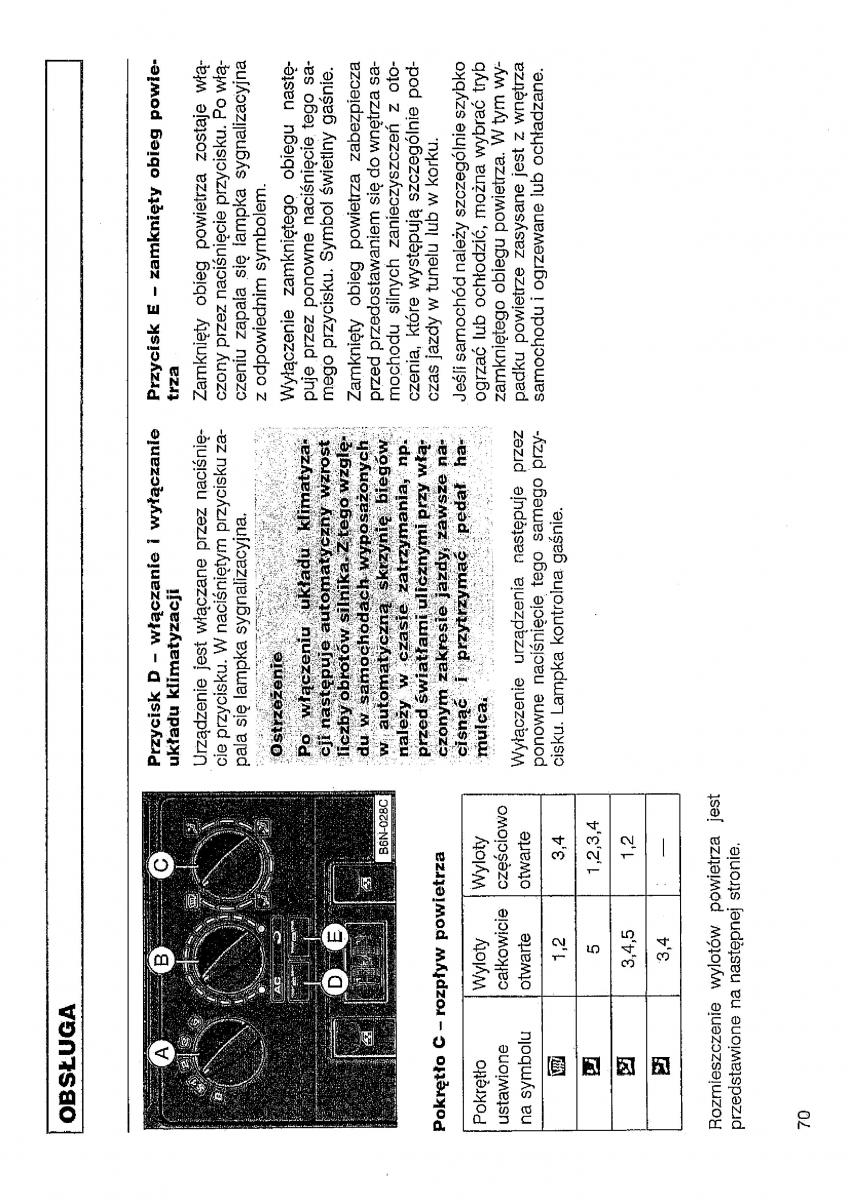 VW Polo III 3 instrukcja obslugi / page 71