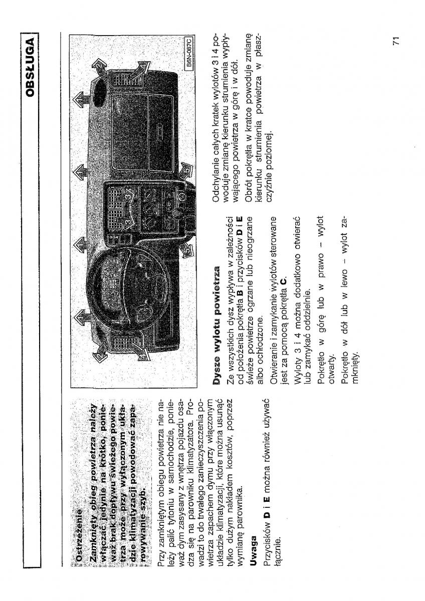 VW Polo III 3 instrukcja obslugi / page 72