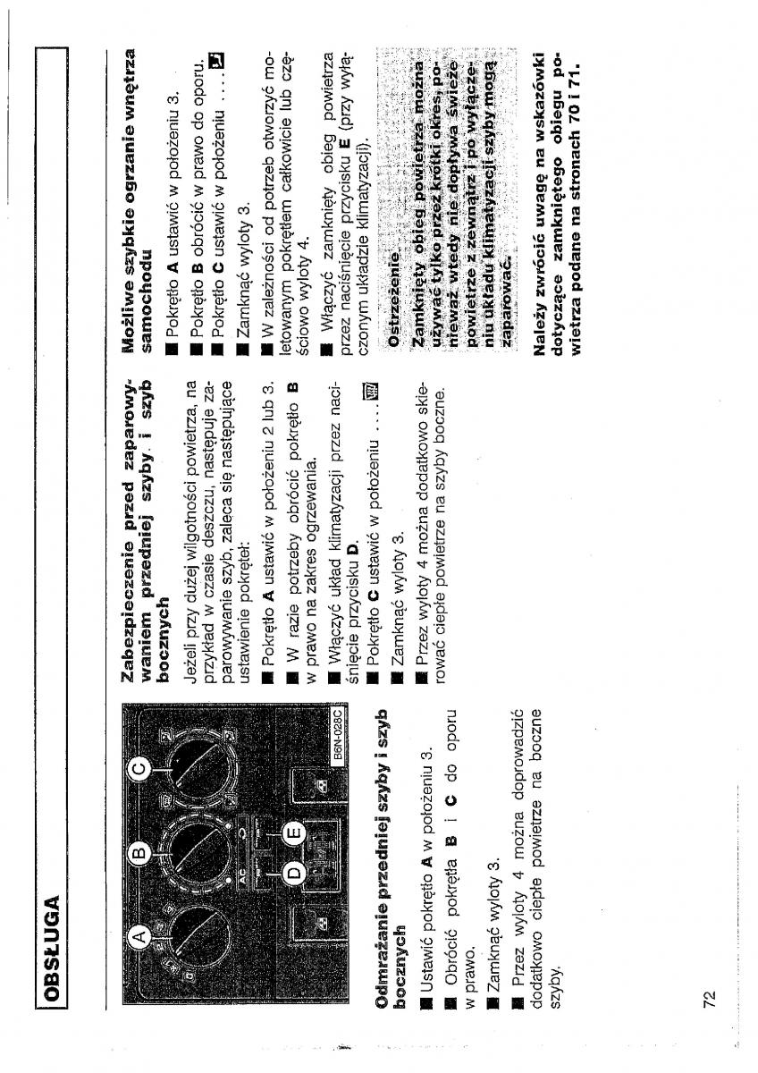 VW Polo III 3 instrukcja obslugi / page 73