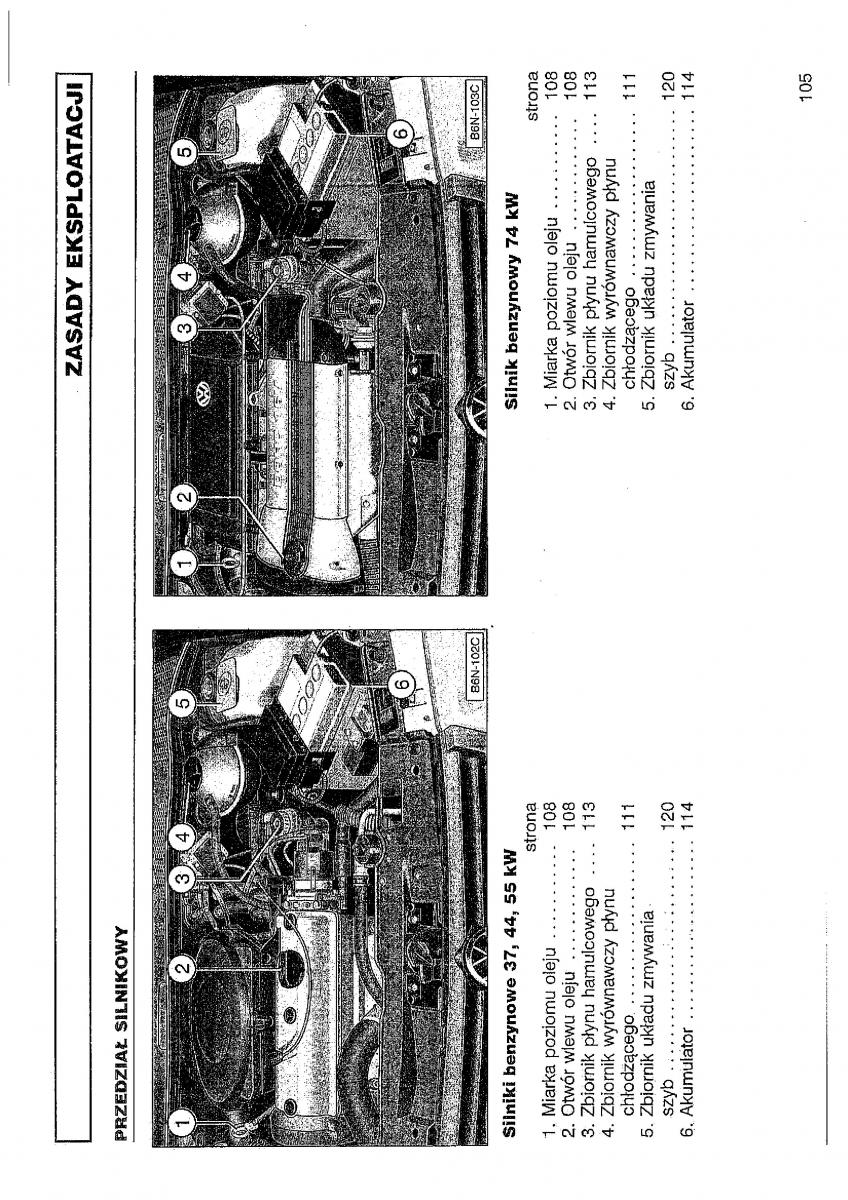 VW Polo III 3 instrukcja obslugi / page 106