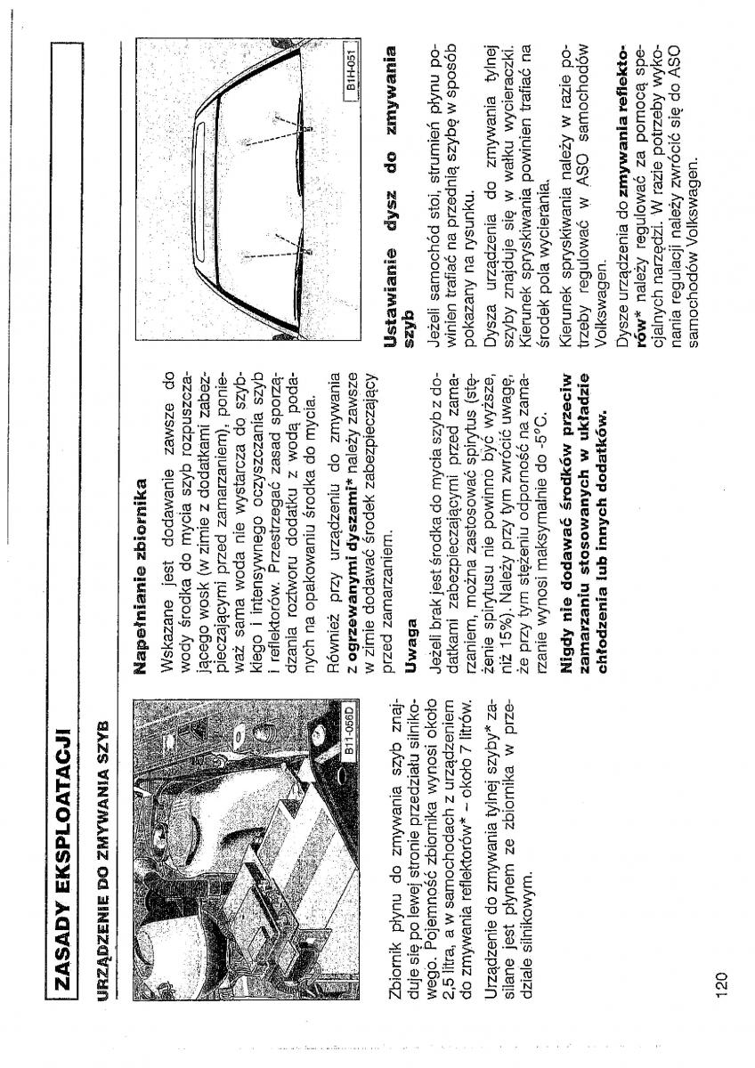 VW Polo III 3 instrukcja obslugi / page 121