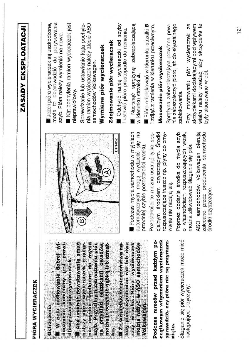 VW Polo III 3 instrukcja obslugi / page 122