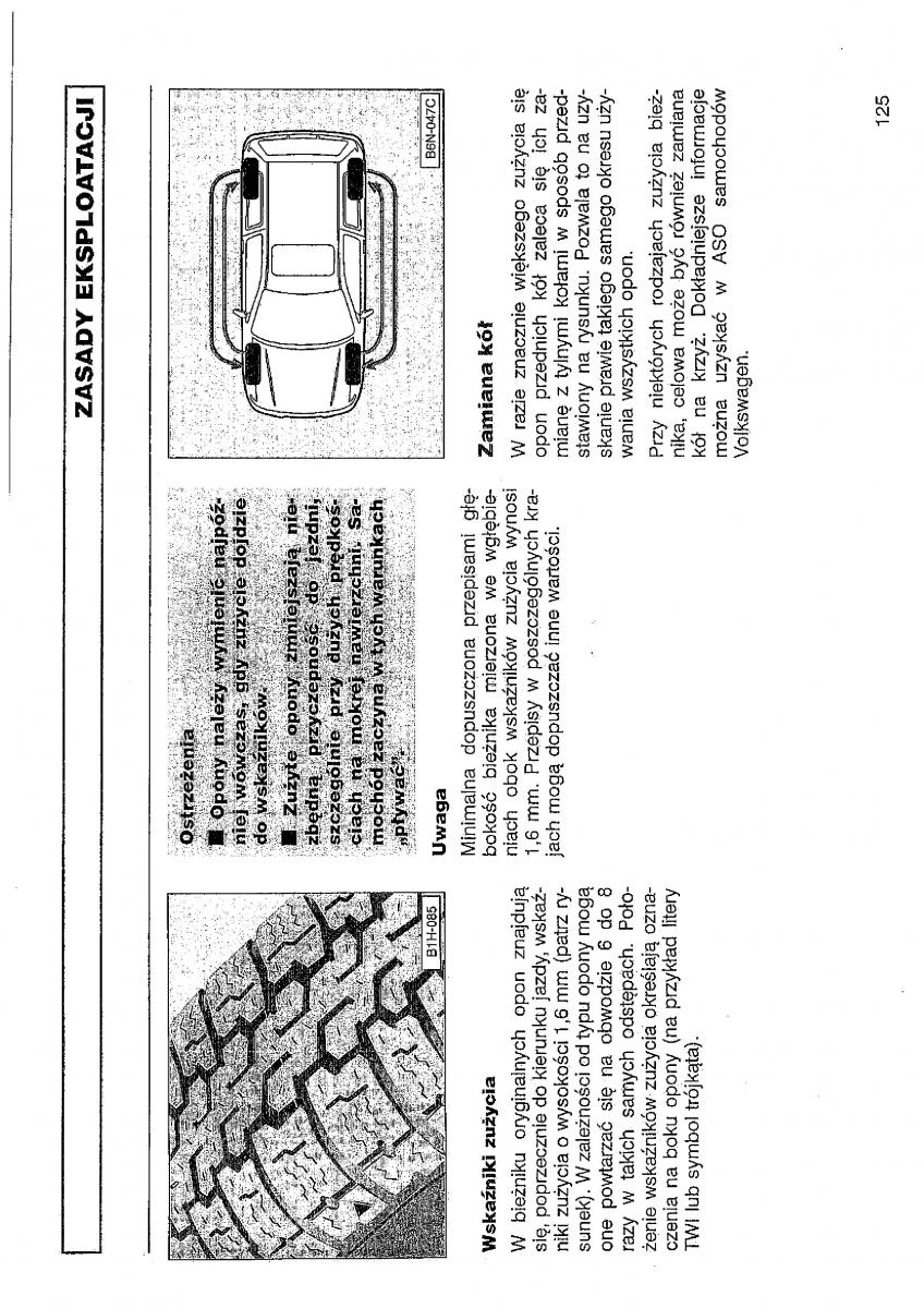 VW Polo III 3 instrukcja obslugi / page 126